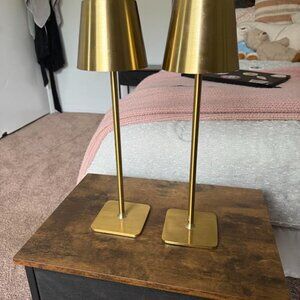 LED gold side table lamps